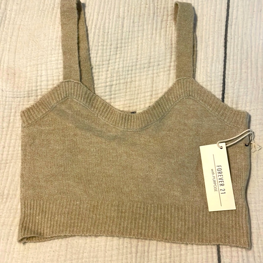 Crop sweater tank.